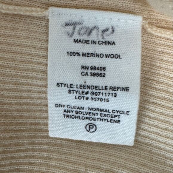 Theory Ivory Merino Wool Sleeveless Ribbed Sweater S - Picture 6 of 8